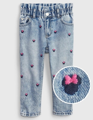 Jeans straight lavado claro para niña