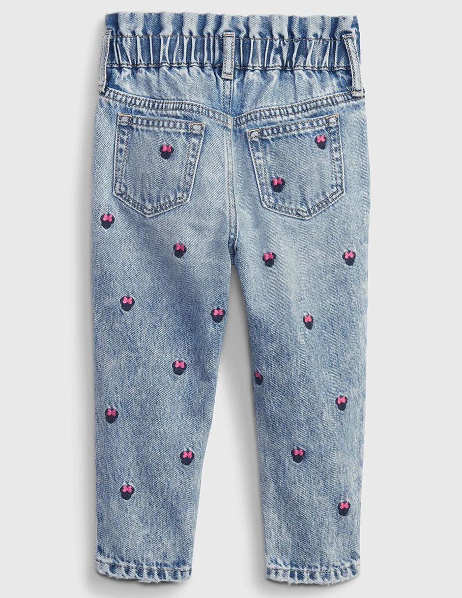Jeans straight lavado claro para niña