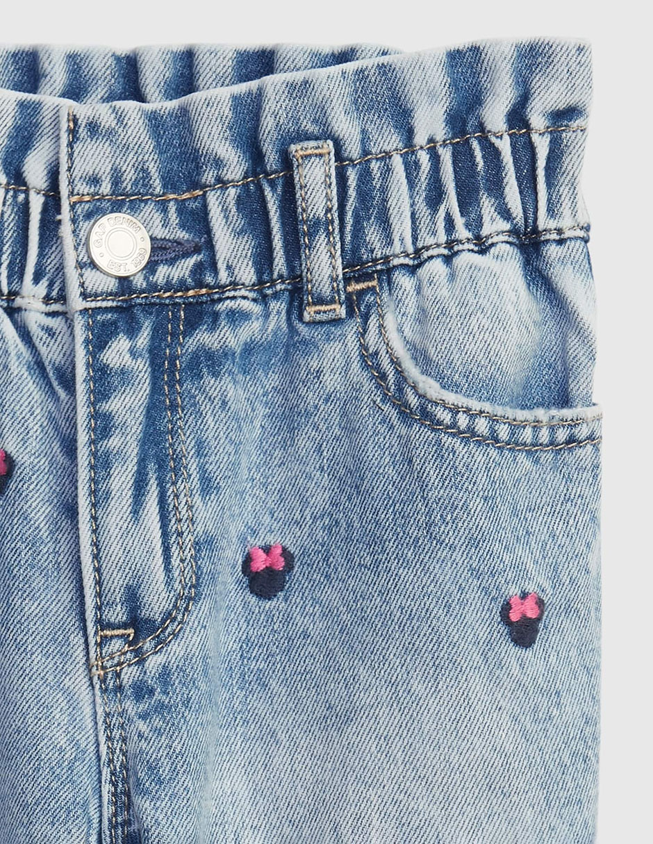 Jeans straight lavado claro para niña