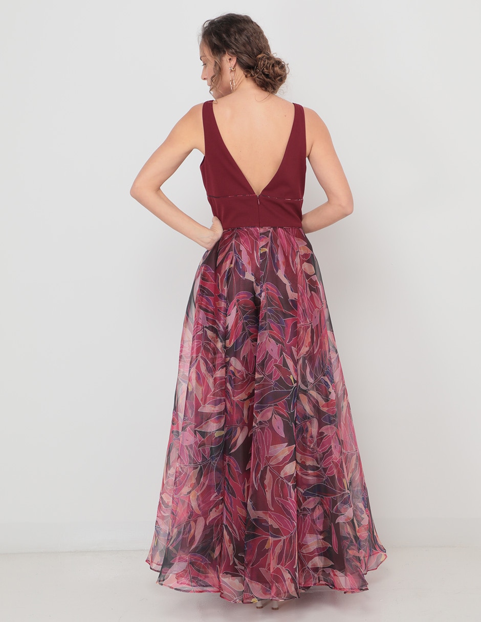 Vestido maxi de fiesta escote Profundo