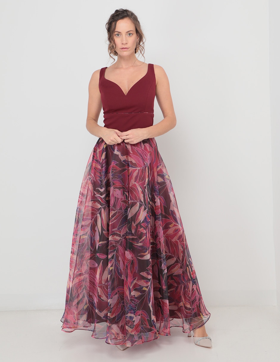 Vestido maxi de fiesta escote Profundo