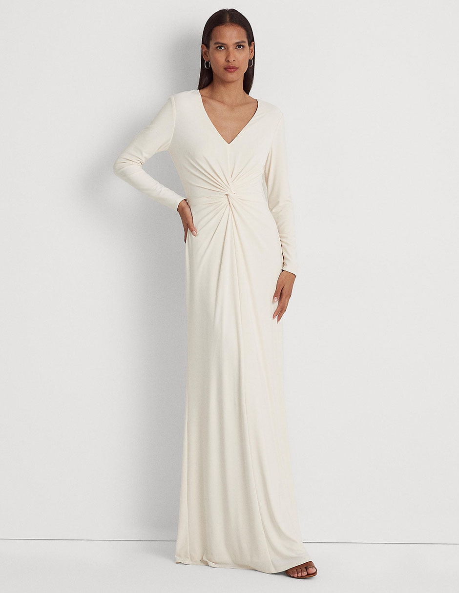 Vestido maxi de fiesta escote Medio