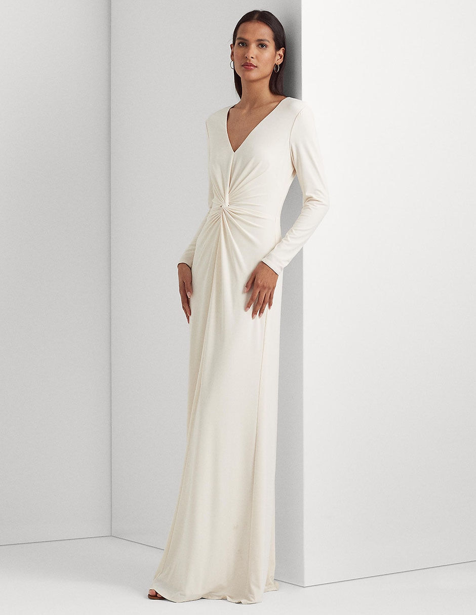 Vestido maxi de fiesta escote Medio
