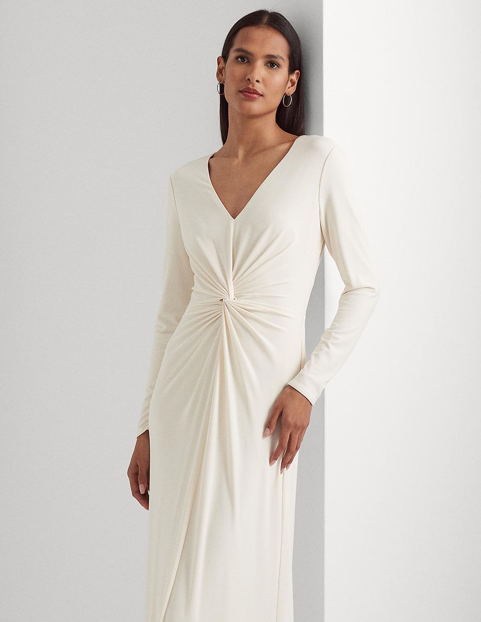 Vestido maxi de fiesta escote Medio