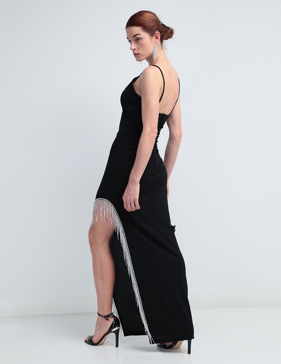 Vestido maxi de fiesta escote V 5