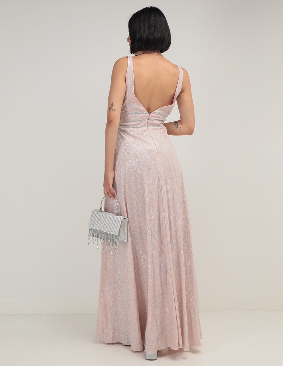 Vestido maxi de fiesta escote Bajo