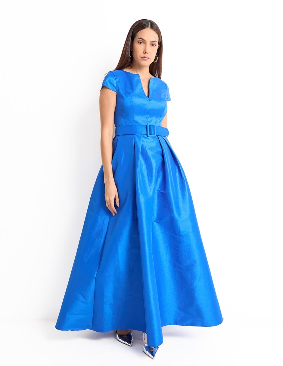 Vestido maxi de fiesta escote V 6