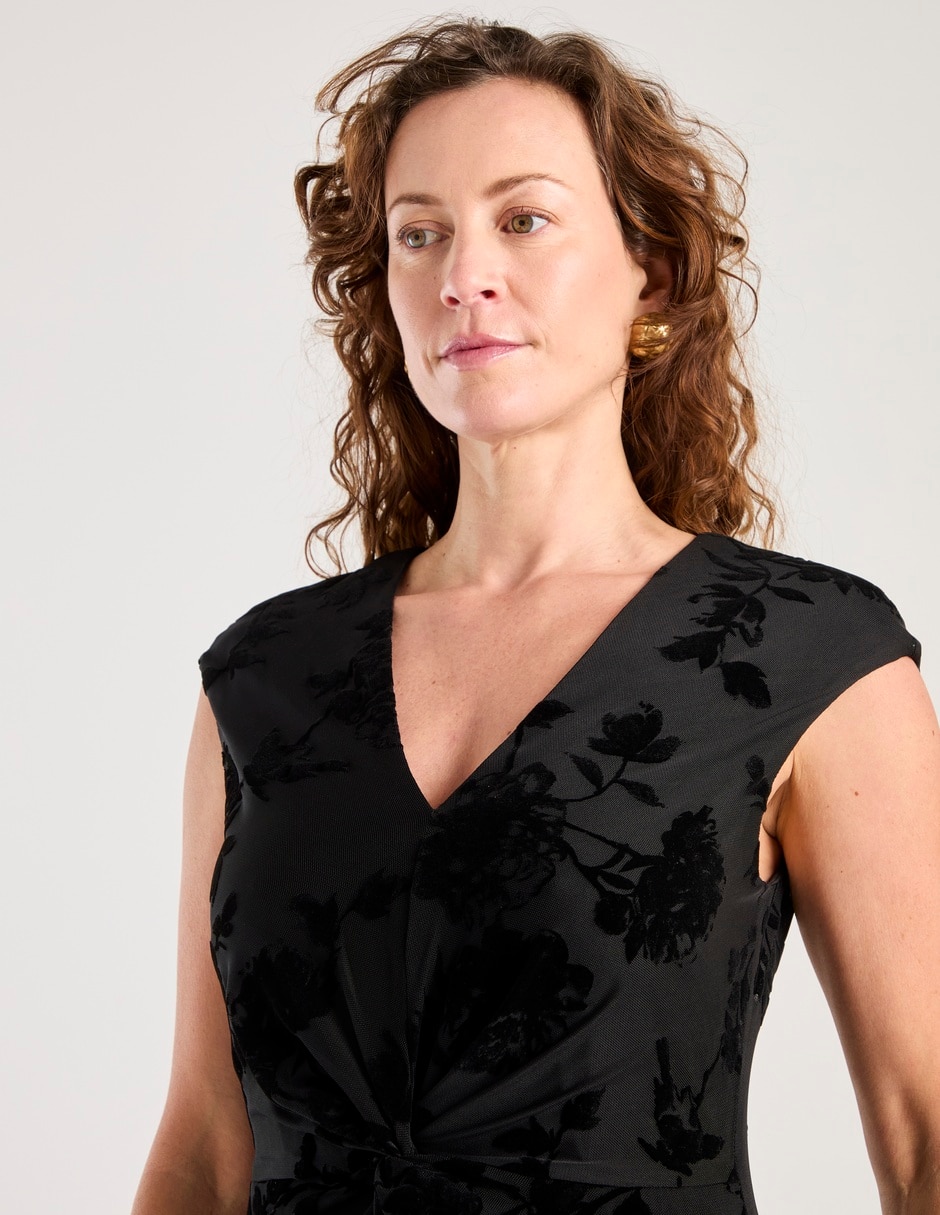 Vestido 3/4 formal Connected Apparel para mujer