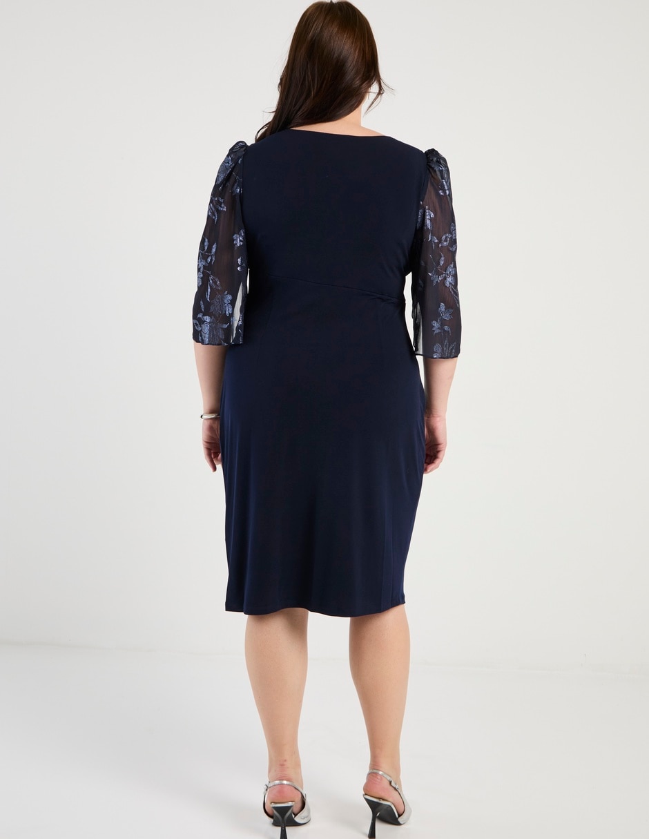 Vestido midi de fiesta escote Redondo 5