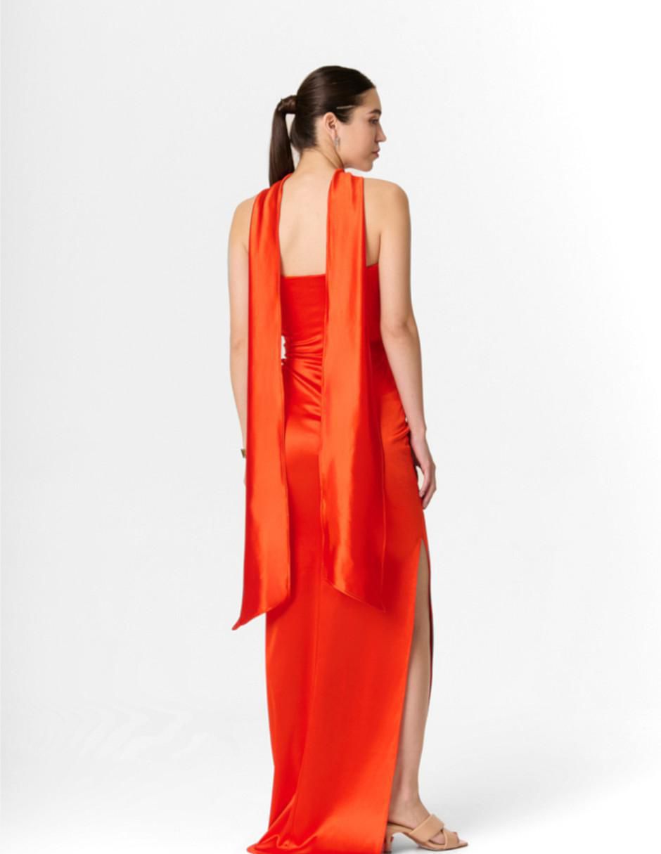 Vestido maxi fiesta Karen Beltran México escote medio 3