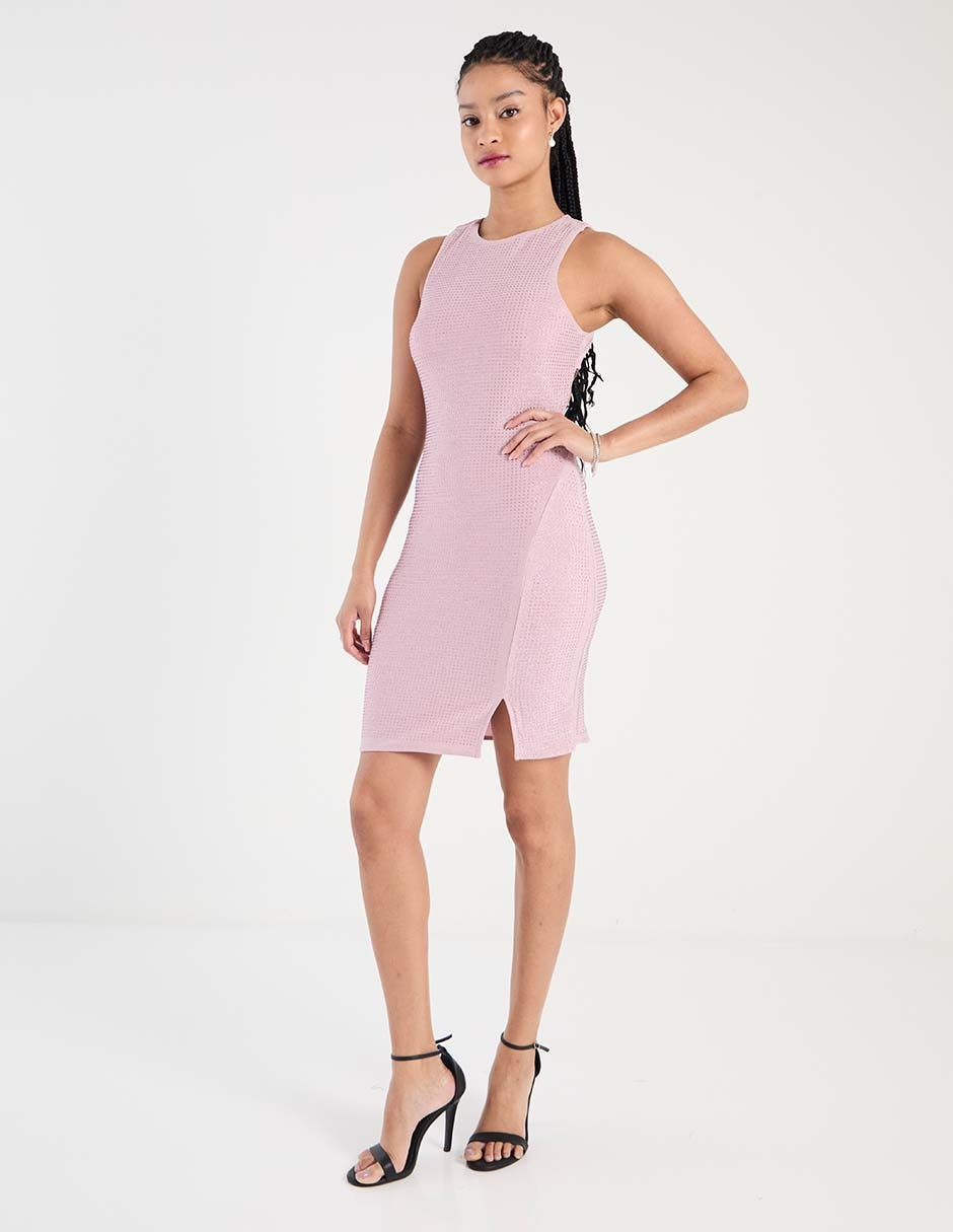 Vestido corto de fiesta escote Profundo