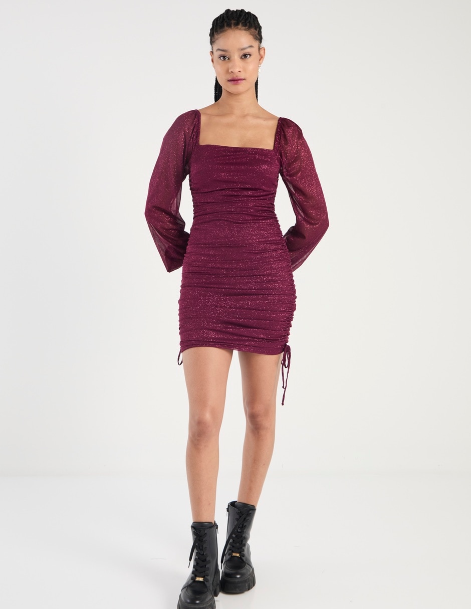 Vestido corto de fiesta Jump escote cuadrado