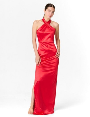 Vestido maxi de fiesta escote Regular