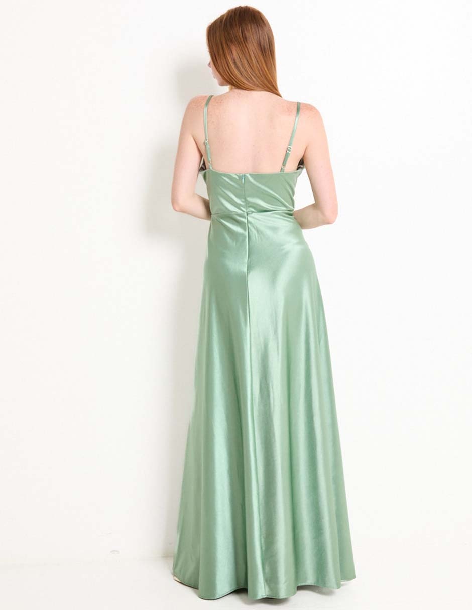 Vestido maxi de fiesta escote Medio