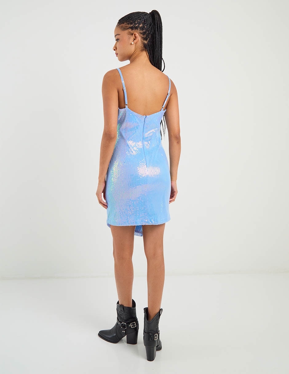 Vestido corto de fiesta Rue escote cuadrado