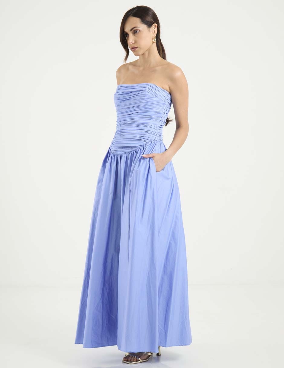 Vestido largo de fiesta Mare Mare escote bardot
