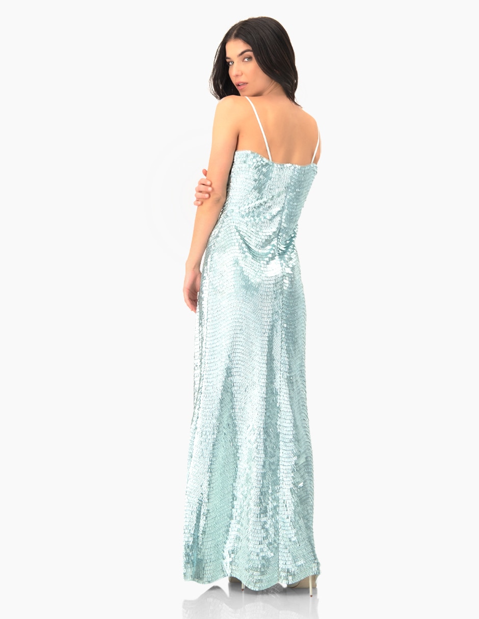 Vestido largo de fiesta Ivonne Couture escote regular