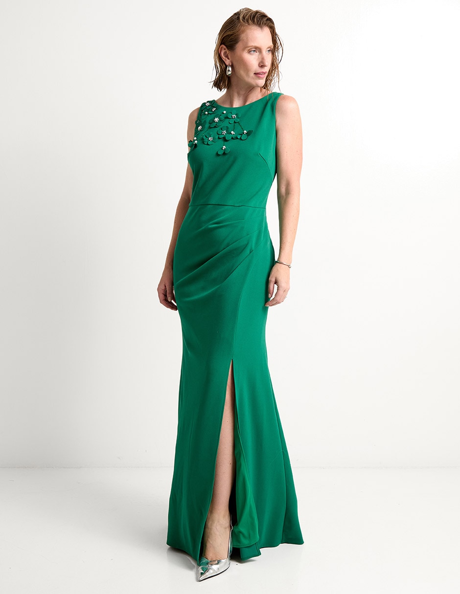 Vestido maxi de fiesta escote regular 6