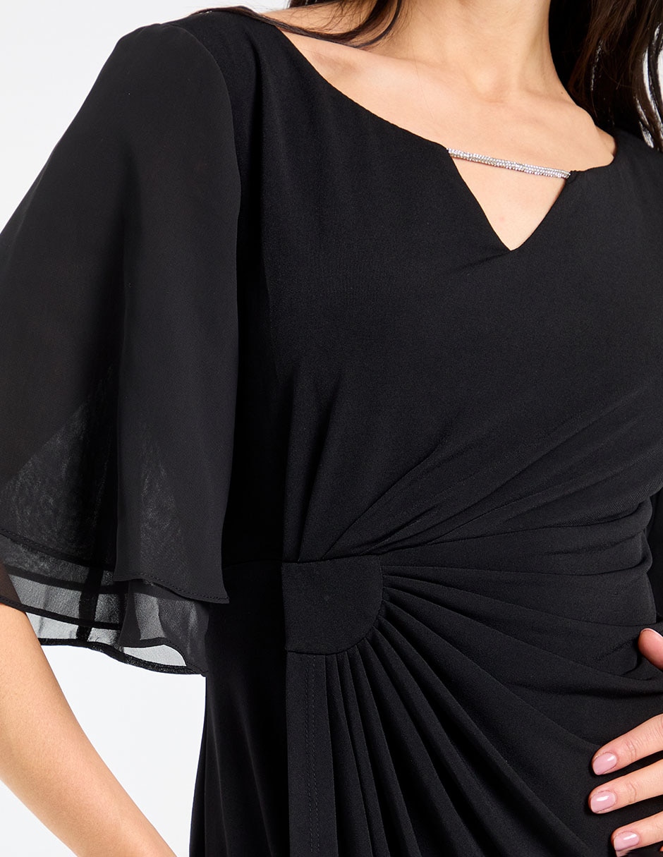 Vestido 3/4 de fiesta escote V 10