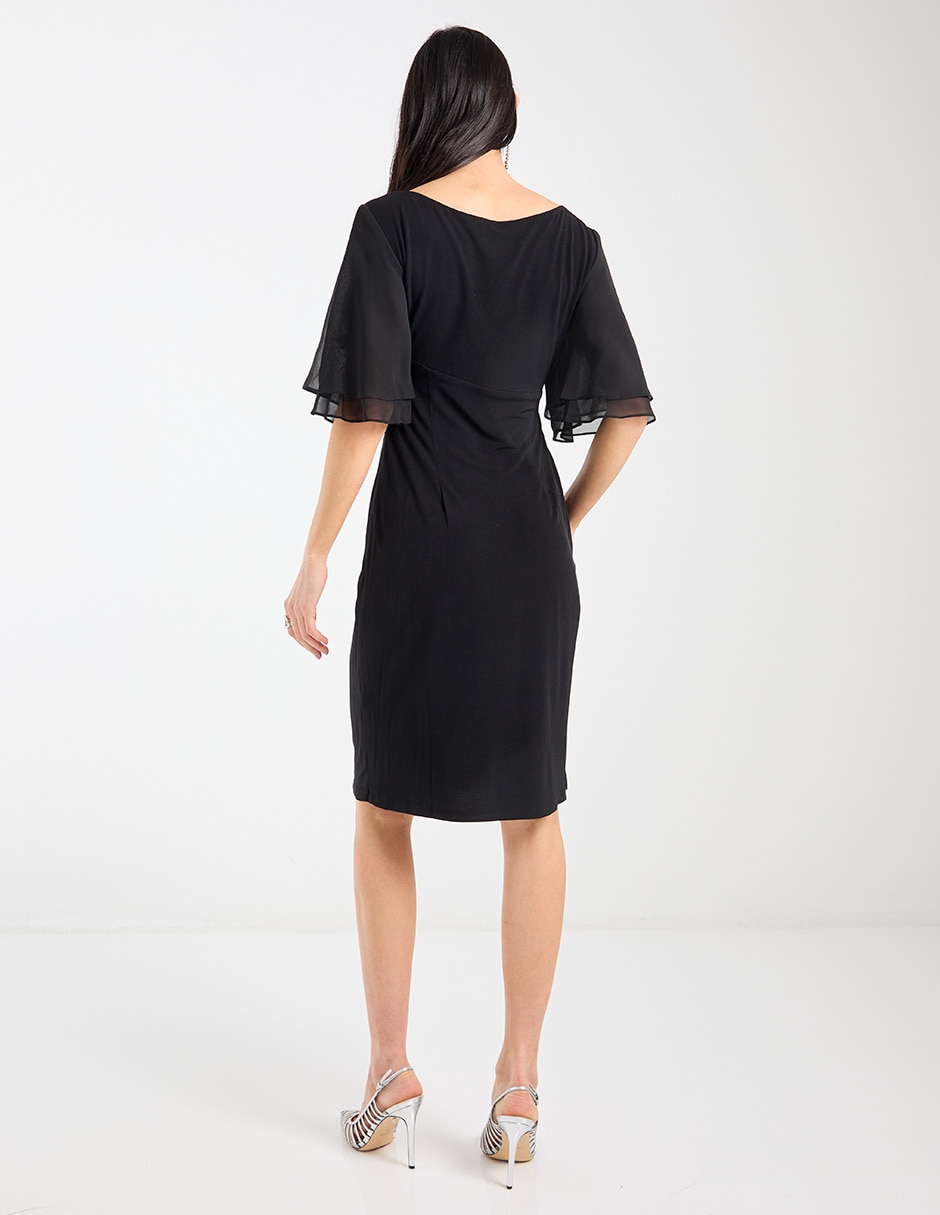 Vestido 3/4 de fiesta escote V 11