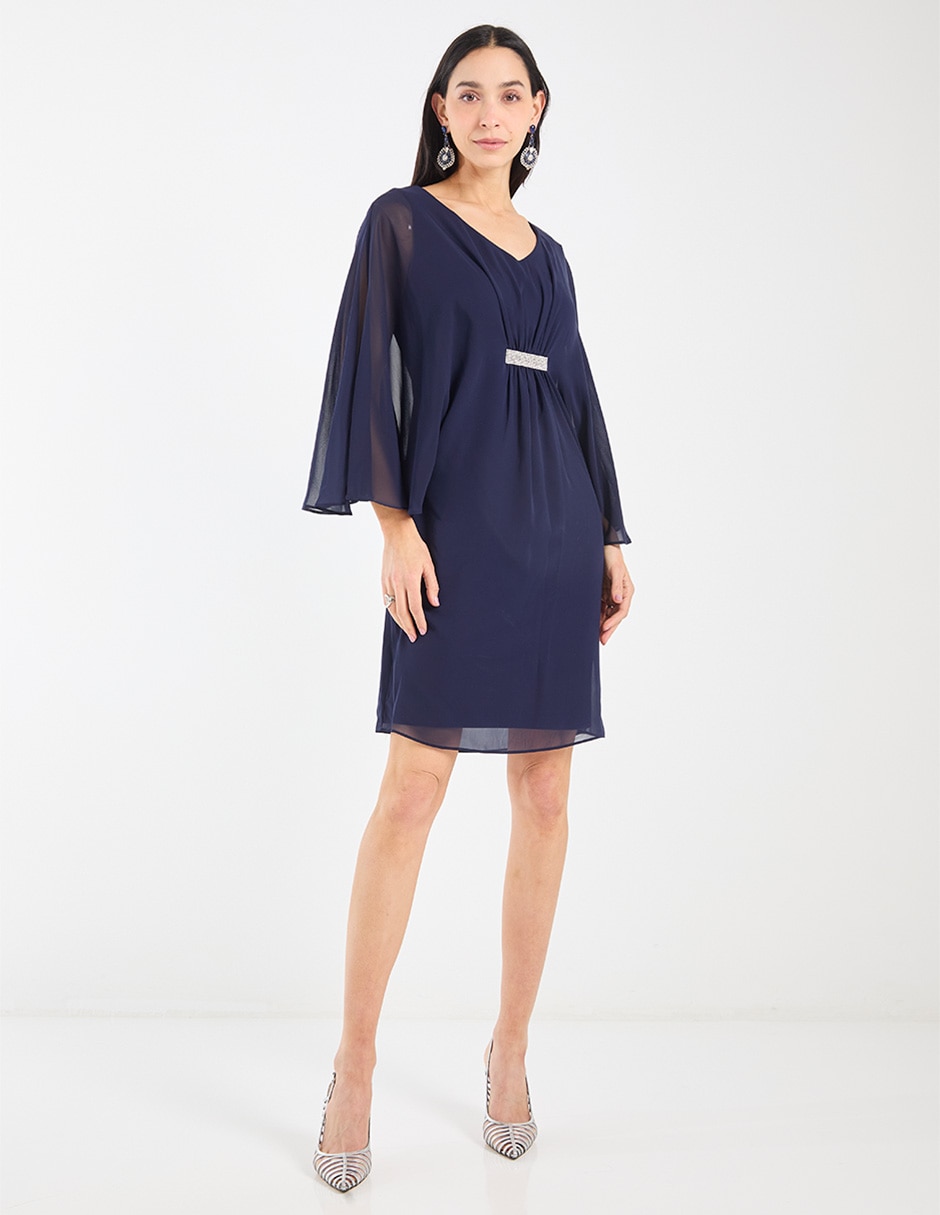 Vestido corto de fiesta escote V 7