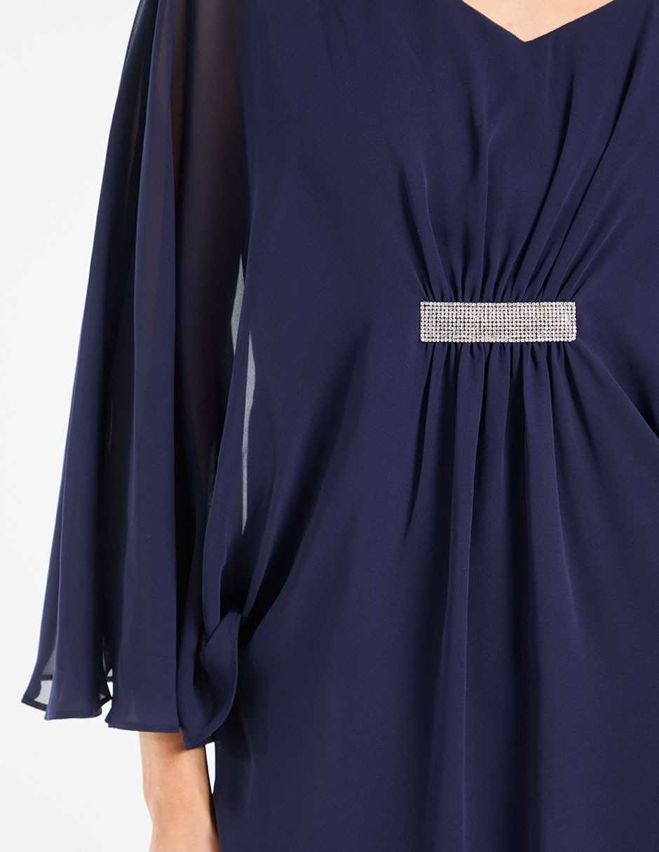 Vestido corto de fiesta escote V 9
