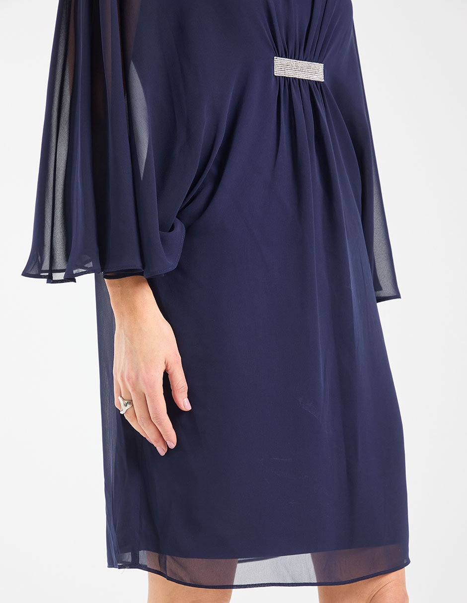 Vestido corto de fiesta escote V 10