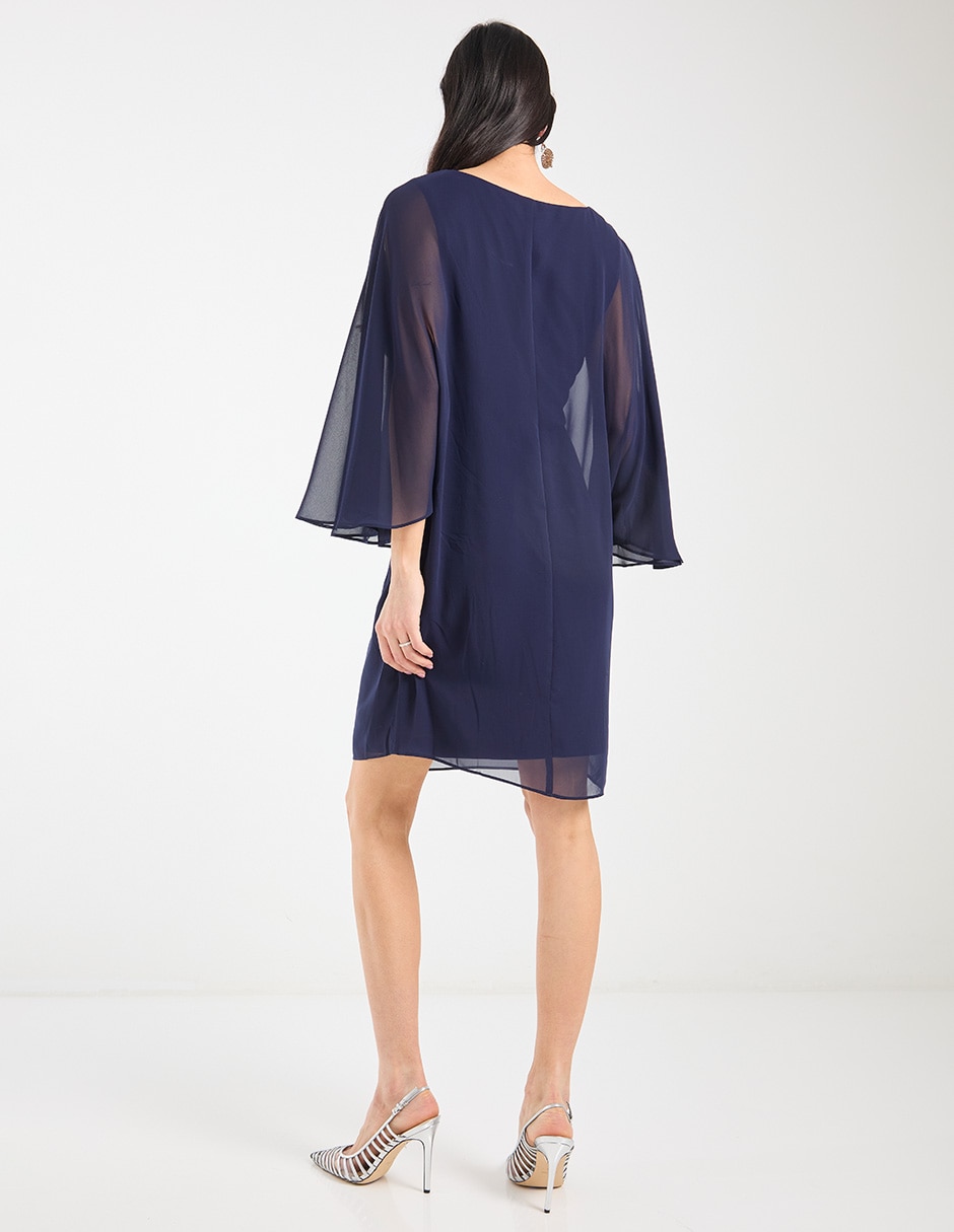 Vestido corto de fiesta escote V 11