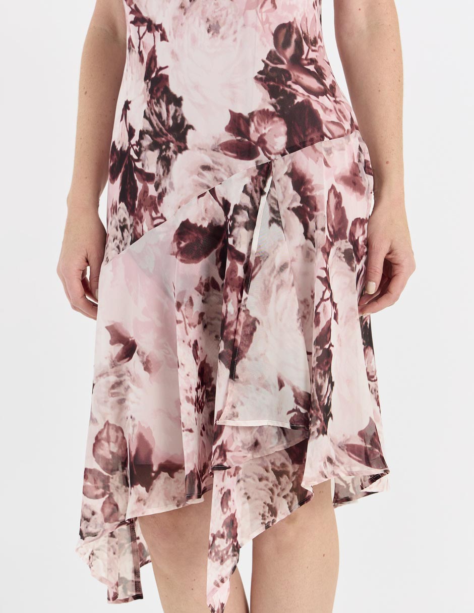 Vestido midi de fiesta escote V 9