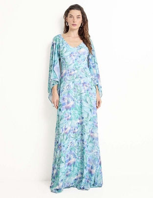 Vestido maxi de fiesta escote V 1