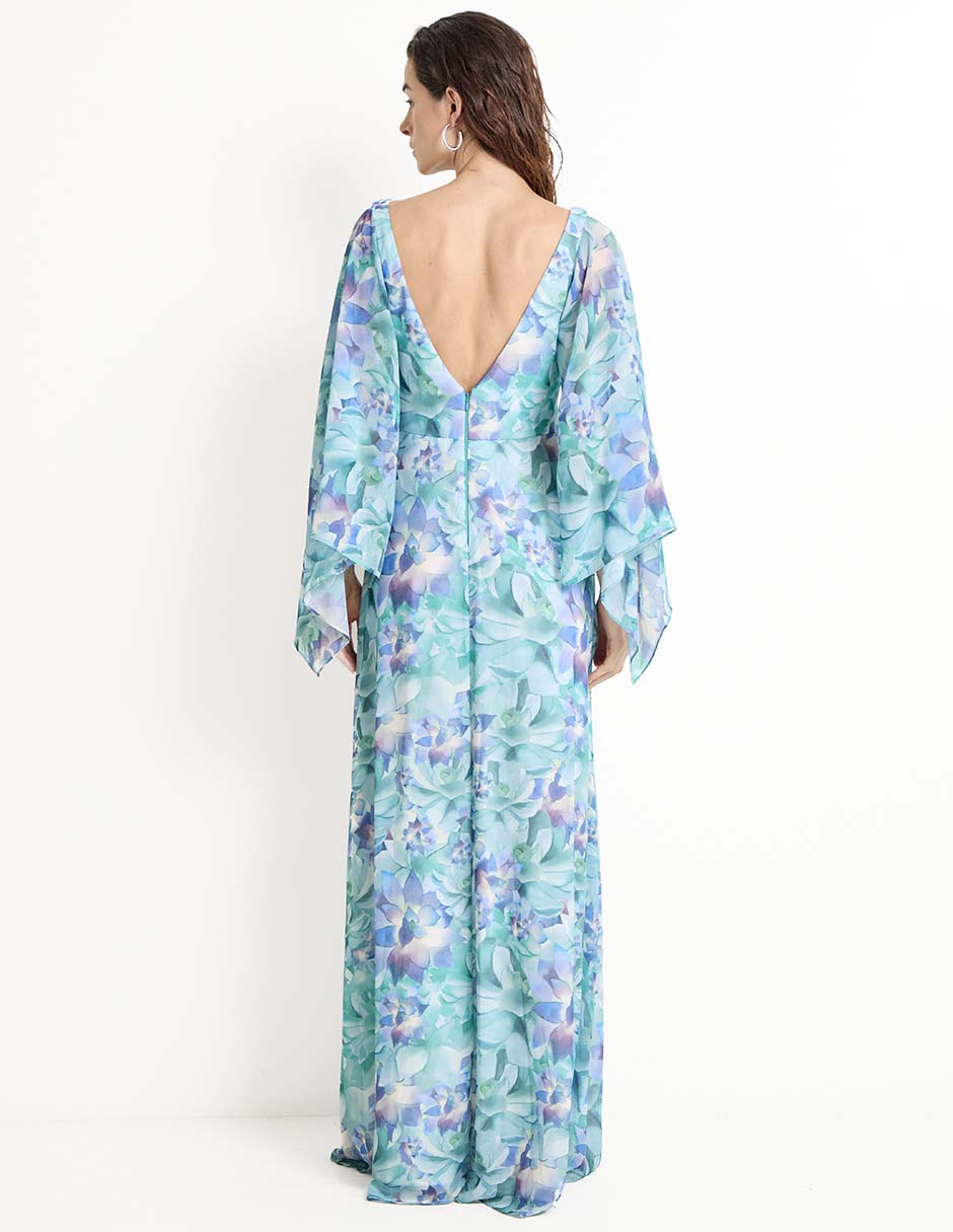 Vestido maxi de fiesta escote V 6