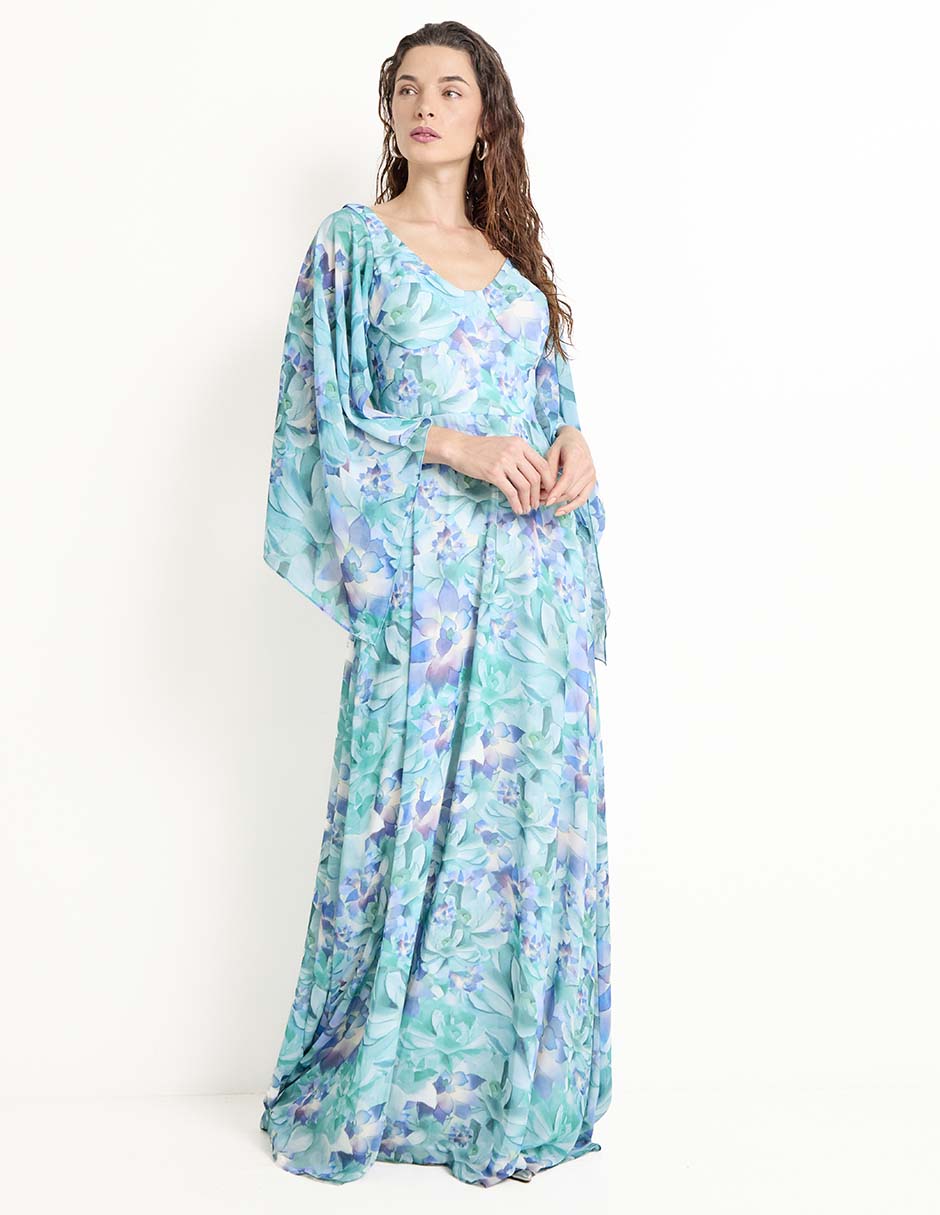 Vestido maxi de fiesta escote V 7