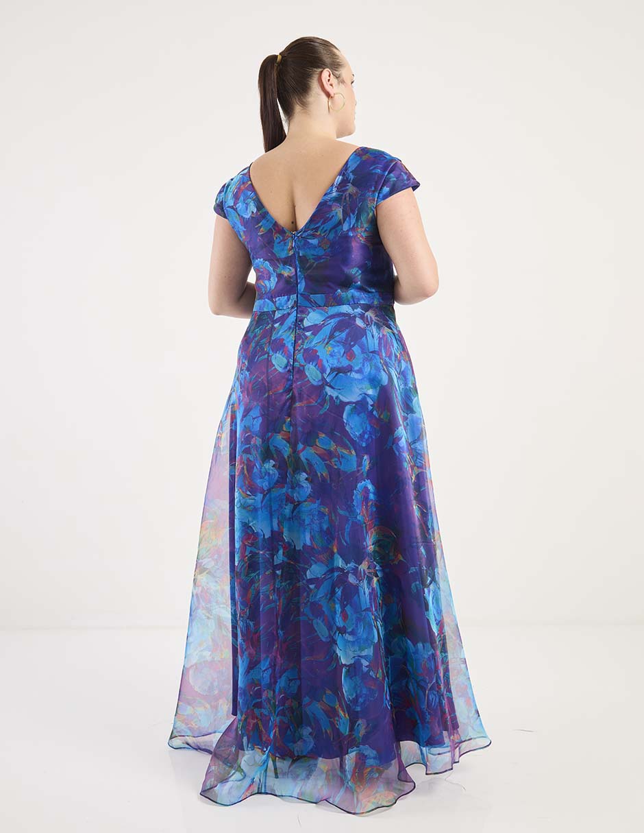 Vestido maxi de fiesta escote V 5