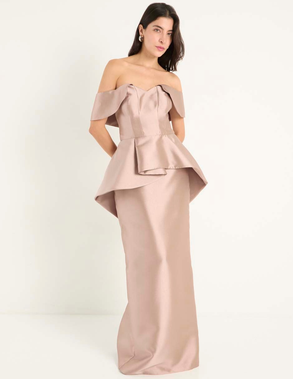 Vestido maxi de fiesta Mia Paluzzi escote corazón