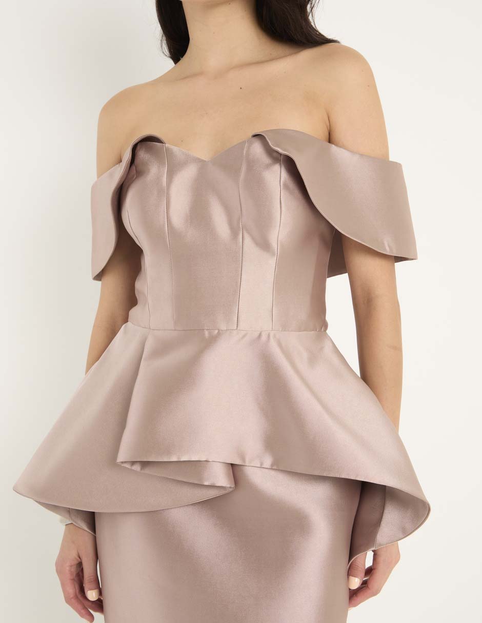 Vestido maxi de fiesta Mia Paluzzi escote corazón