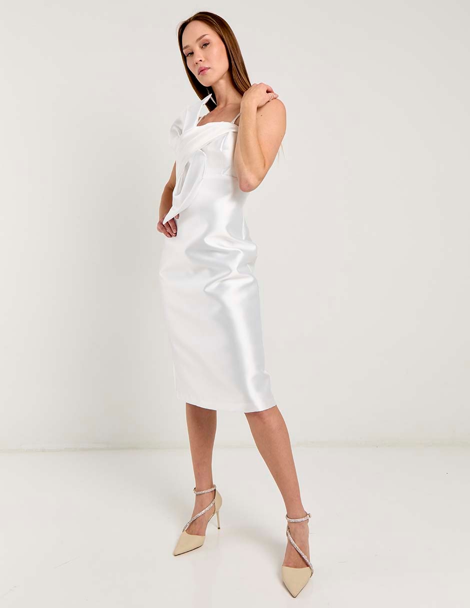 Vestido midi novia para mujer 5