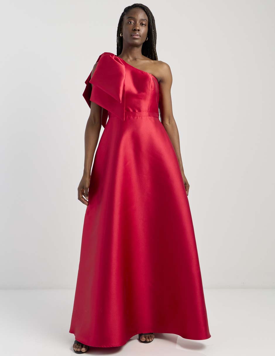 Vestido mixi de fiesta Mia Paluzzi escote regular