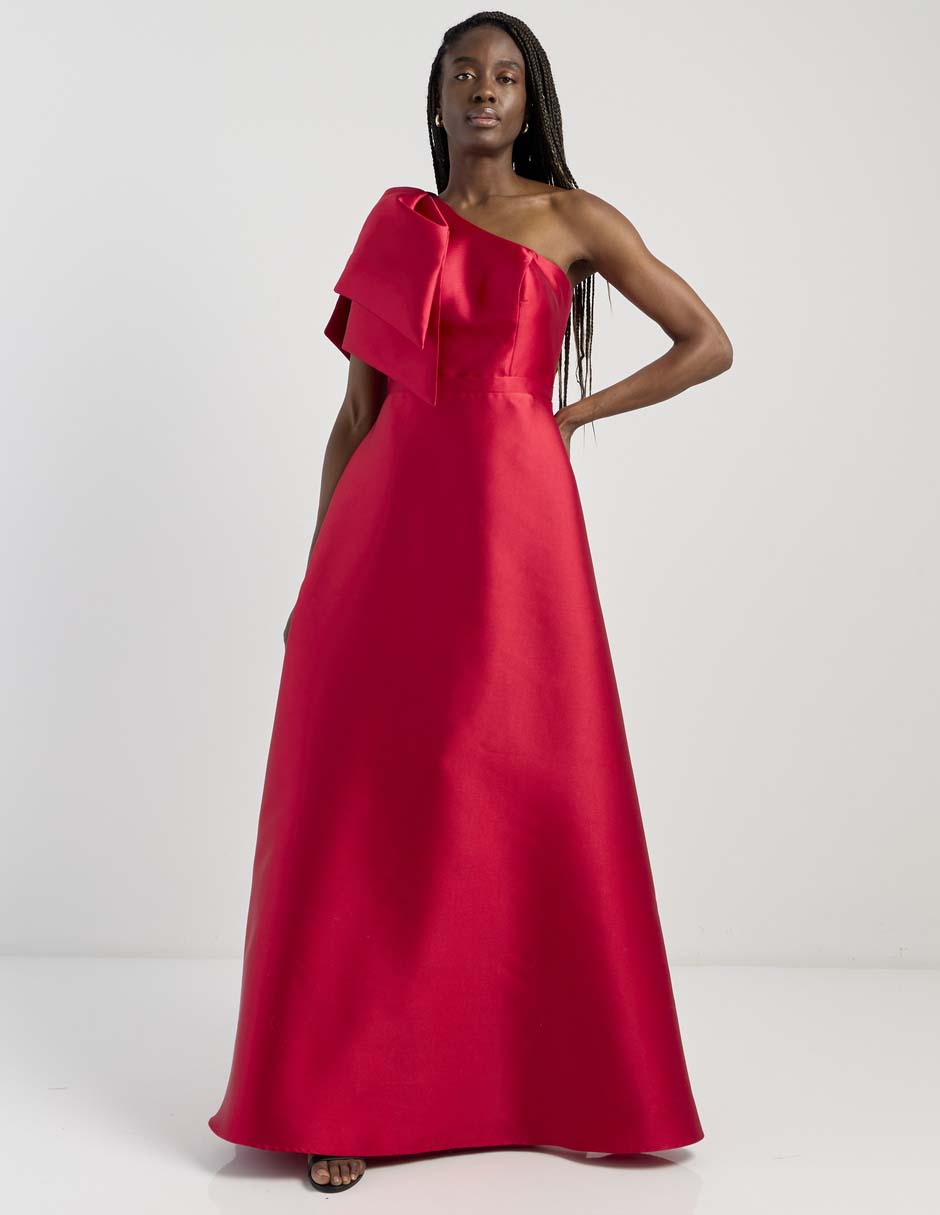 Vestido mixi de fiesta Mia Paluzzi escote regular