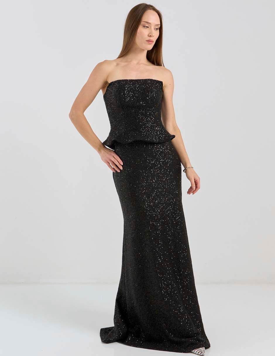 Vestido maxi de fiesta escote medio 1
