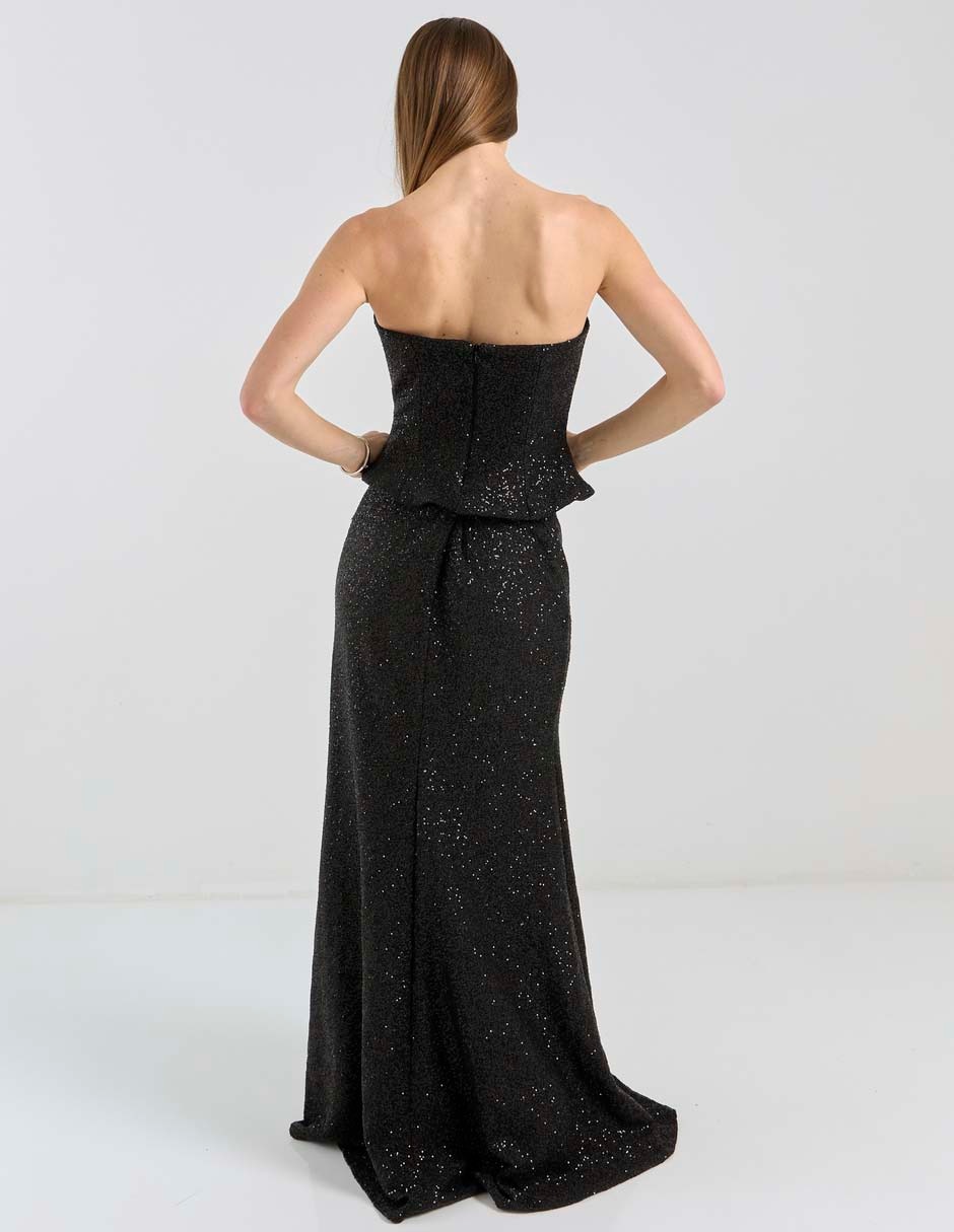 Vestido maxi de fiesta escote medio 5