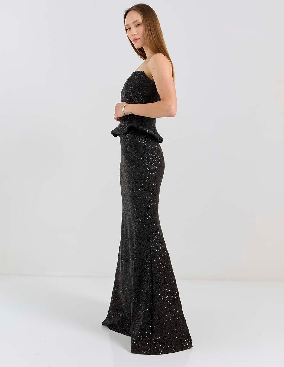 Vestido maxi de fiesta escote medio 6