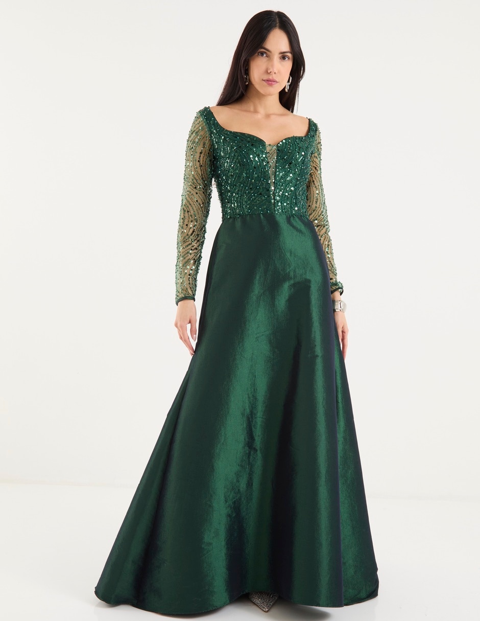 Vestido maxi de fiesta Ema Valdemossa escote corazón