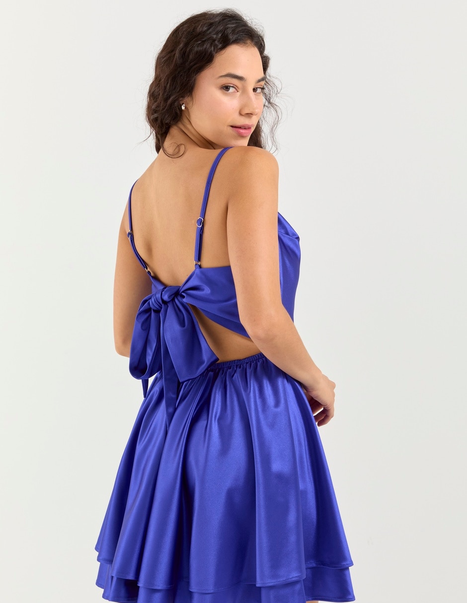 Vestido corto de fiesta escote corazón 5