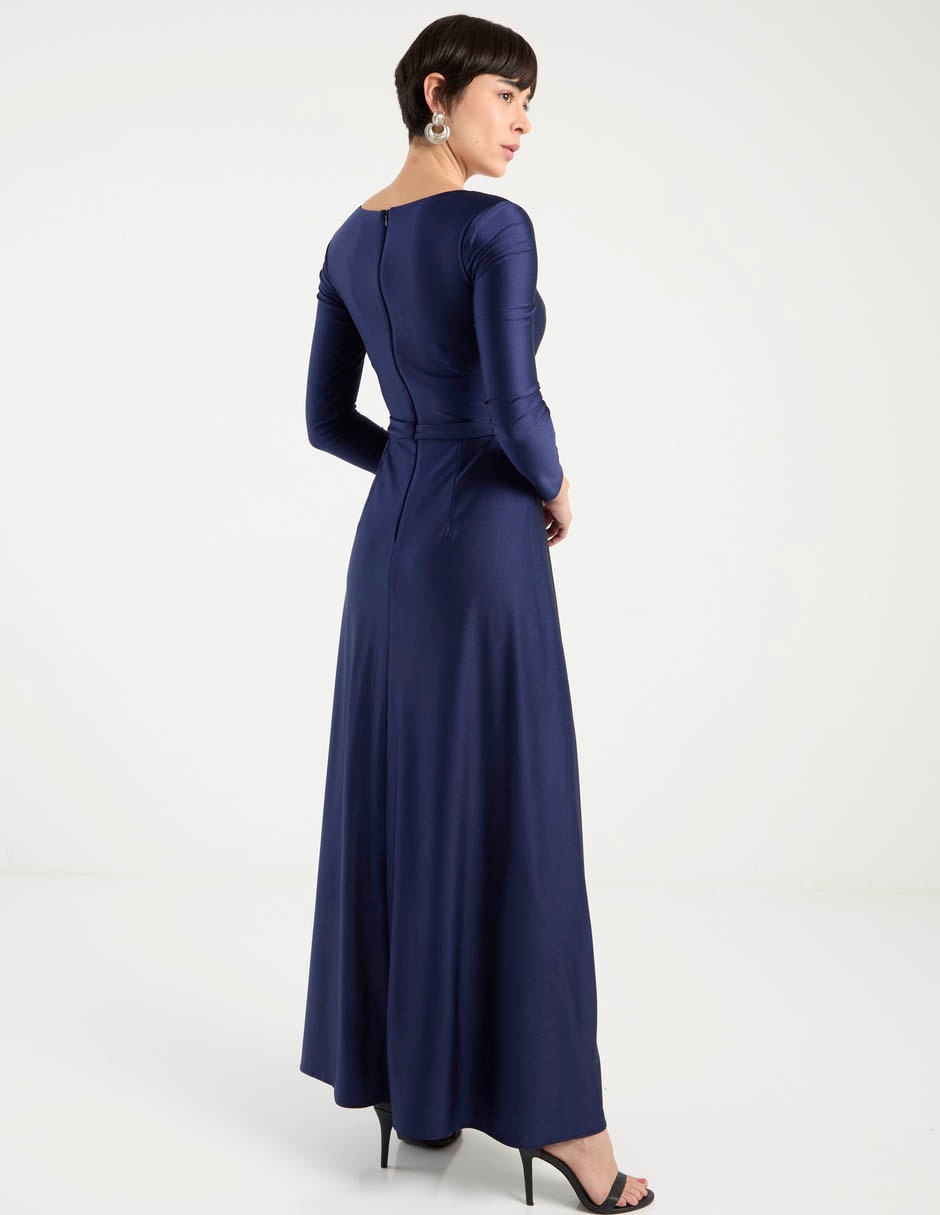 Vestido maxi de fiesta escote Cuadrado 5