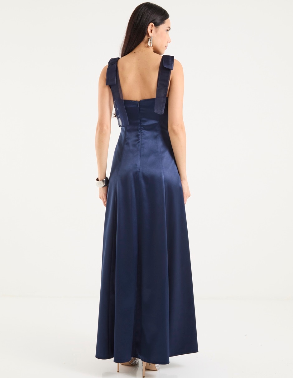 Vestido maxi de fiesta escote cuadrado 5
