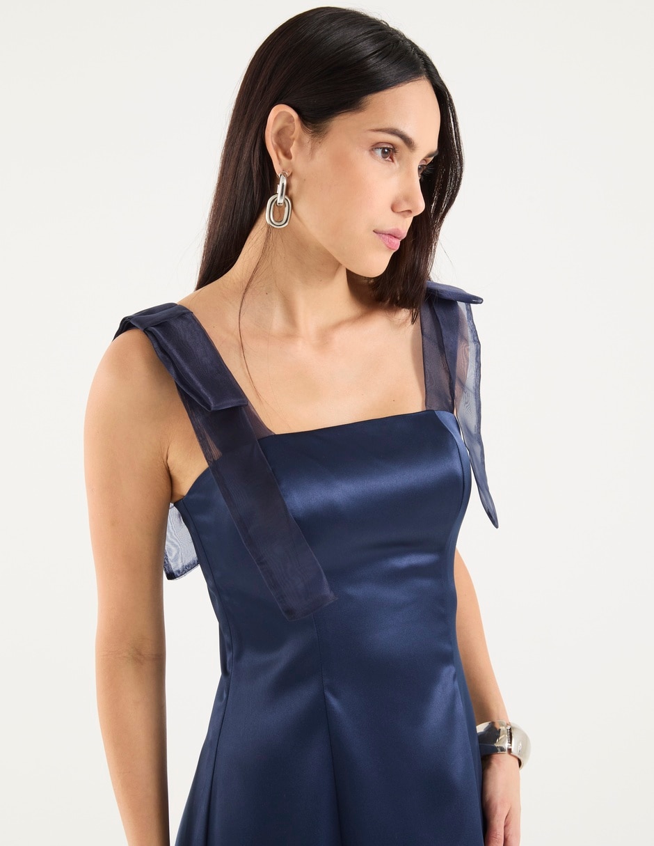 Vestido maxi de fiesta escote cuadrado 7