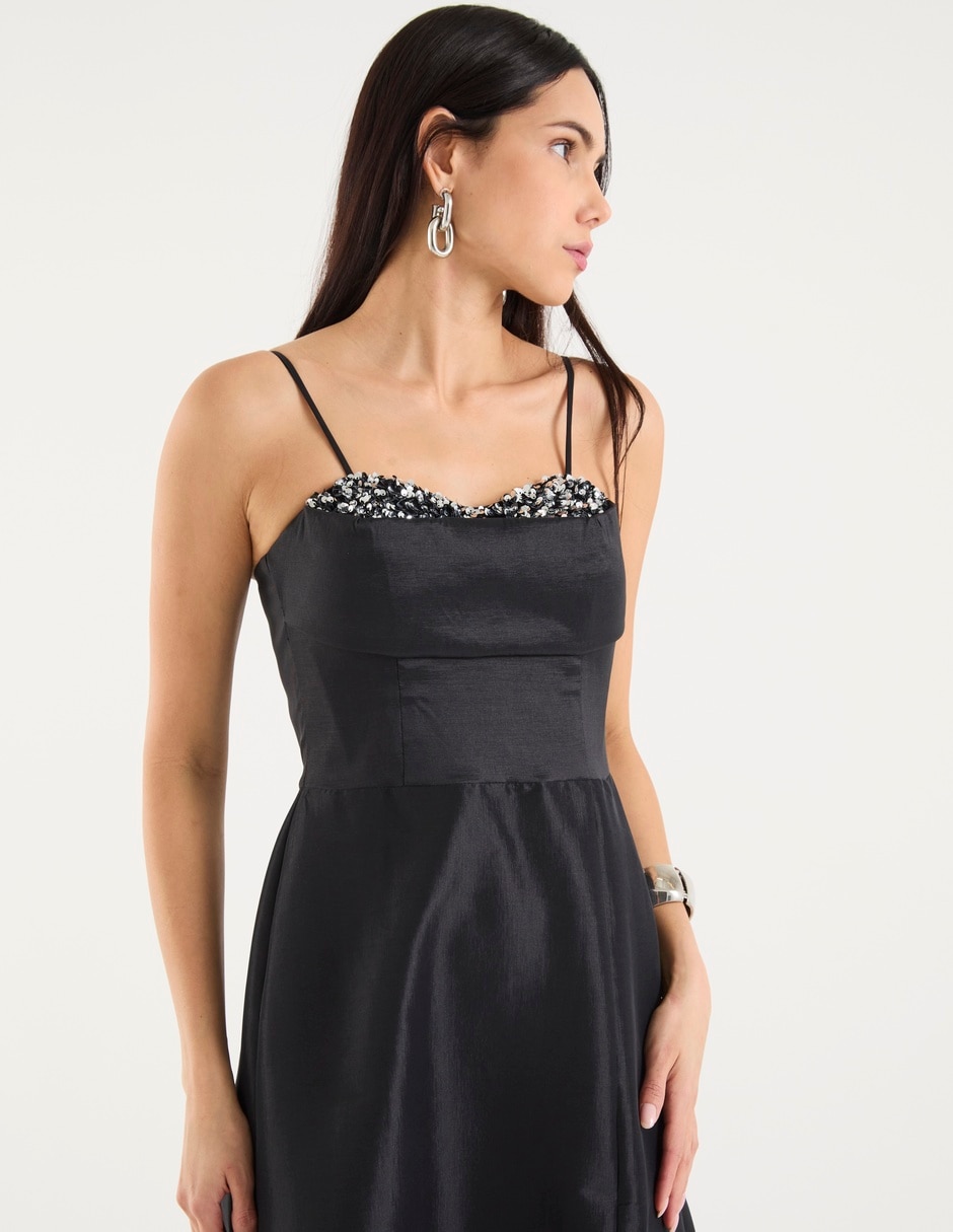Vestido maxi de fiesta escote corazón 7