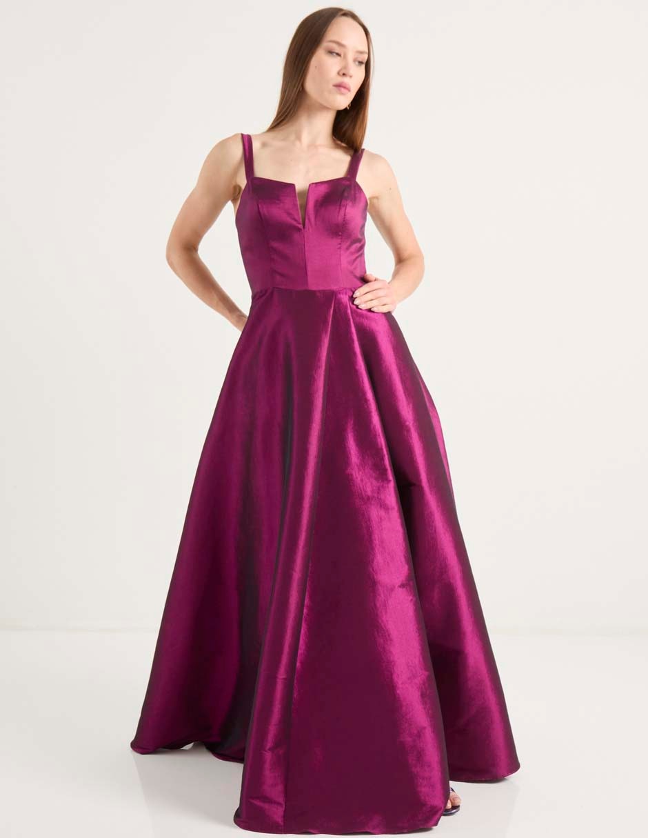 Vestido maxi de fiesta escote V 8