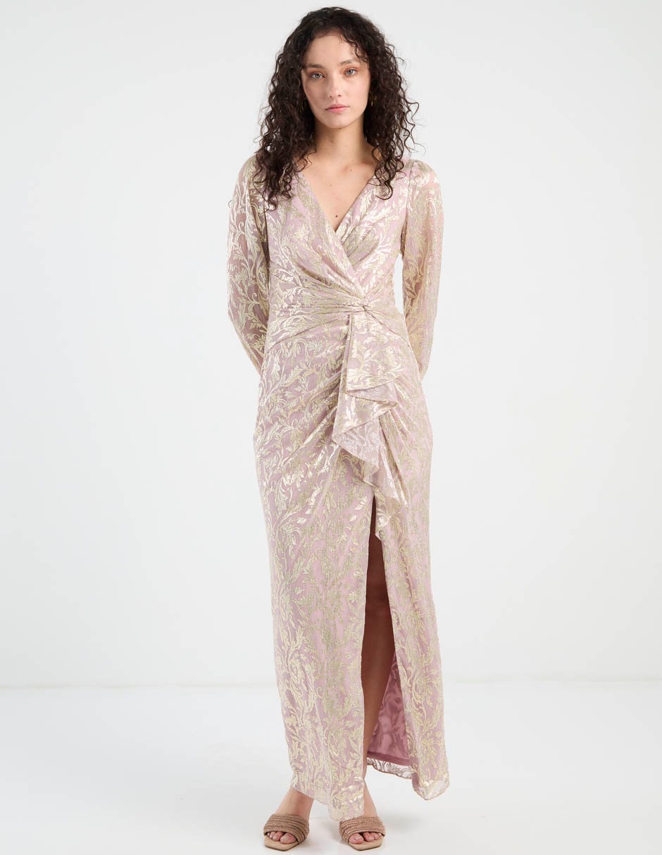 Vestido maxi de fiesta escote V 5