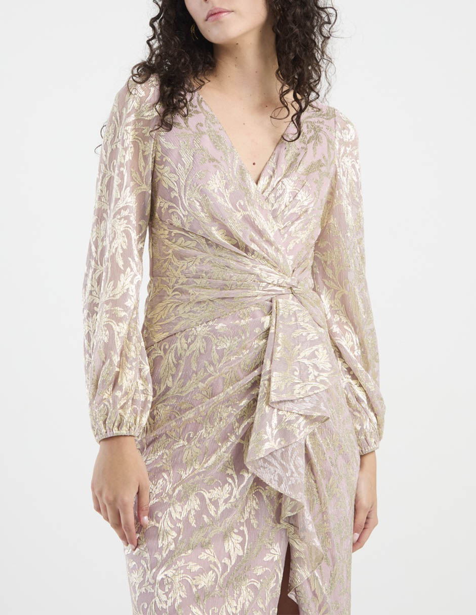 Vestido maxi de fiesta escote V 3